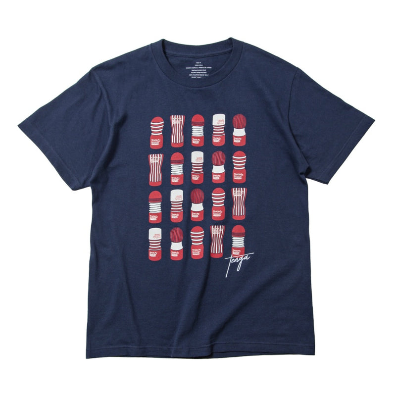 TENGA 20 CUPS T-Shirt [Navy Blue]